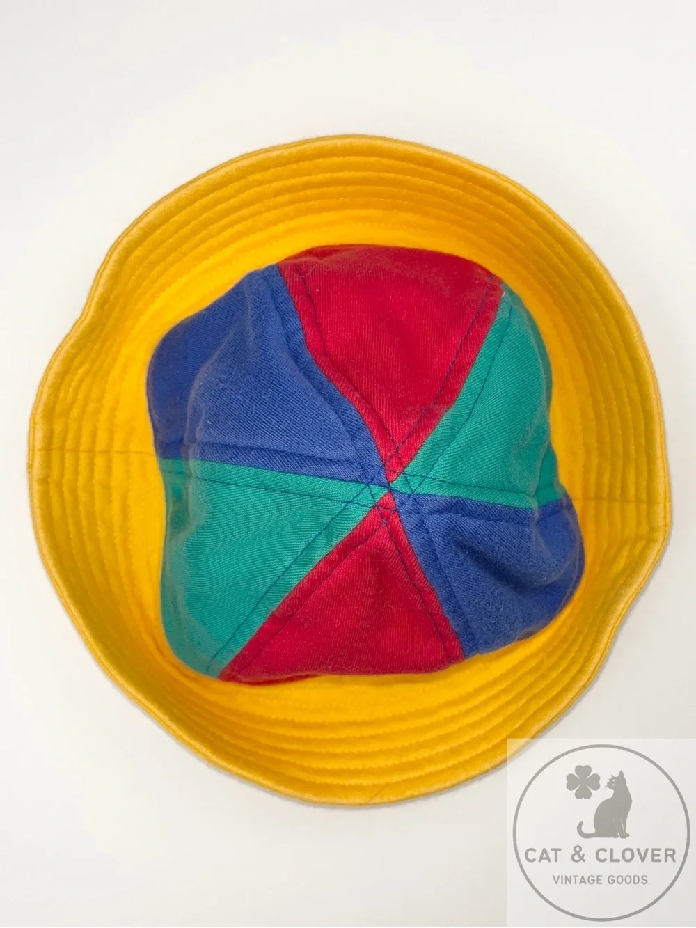 Gymboree 1995 Play Sports Rainbow Tag Color-Block Embroidered Bucket Hat XS